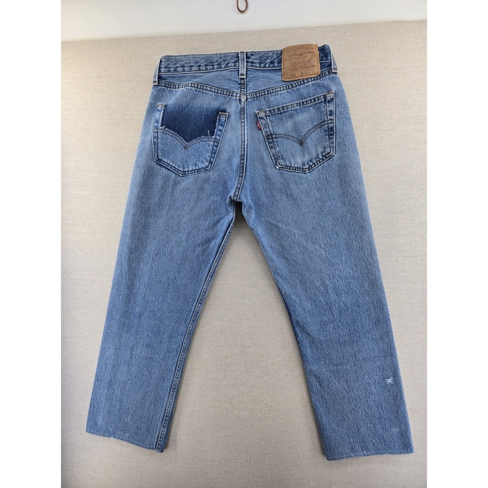 Vtg 90s Levi's 501 Jeans Mens 32 Short Fits 30.5x25" Made USA 3/4 Capri Cropped